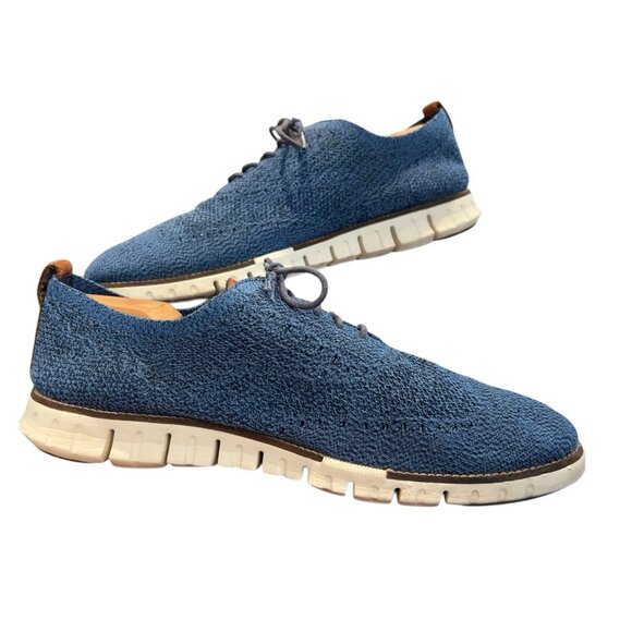 Cole Haan Grand.os Zerogrand Blue Fabric Wingtip Oxford Men 13 M Casual Comfort main image 13